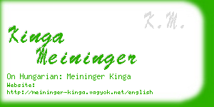 kinga meininger business card